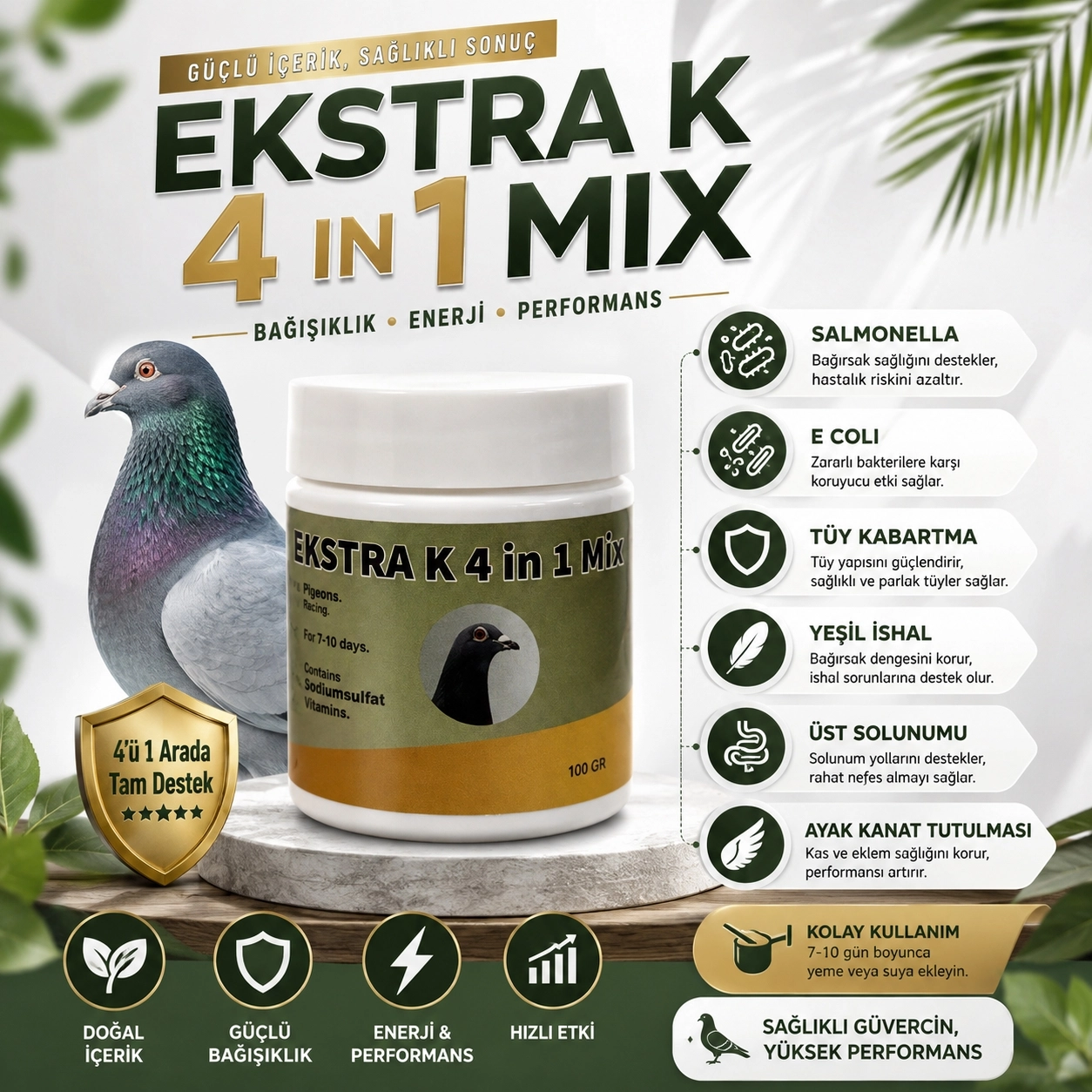 4 in 1 mix Ekstra K veba bakım kürü) her türlü hastalık için 