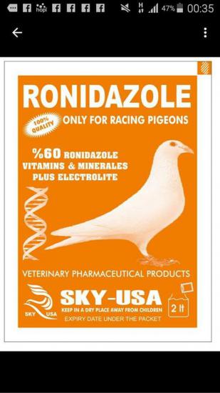 Ronidazole 60 6 gramlik paket