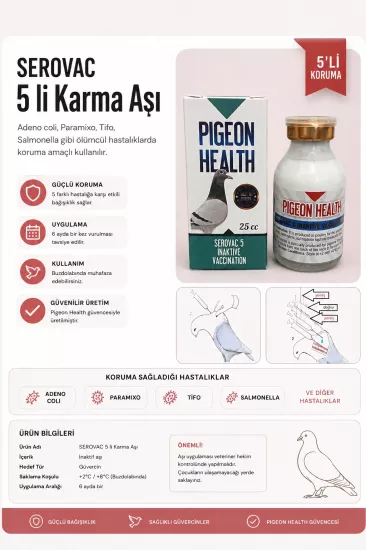 SEROVAC 5 Lİ KARMA ASİ 120 KUSLUK 