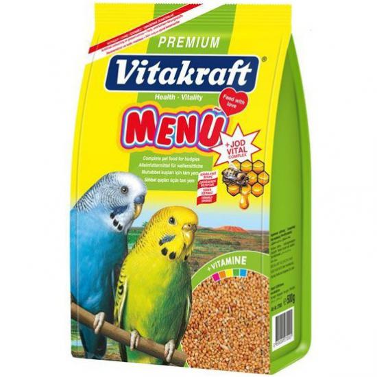 Vitakraft Premium Menü Vital Ballı Muhabbet Kuşu Yemi 500 Gr